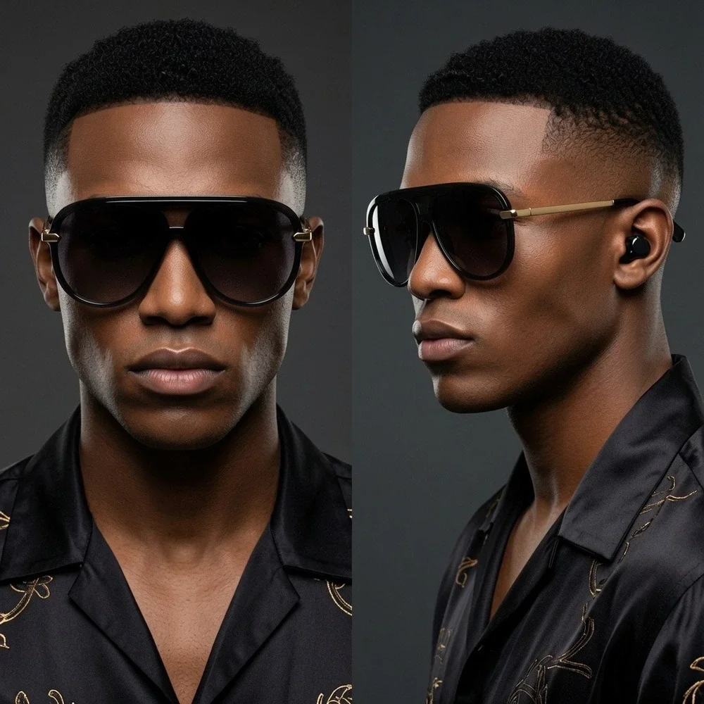 Mens Oversized Sunglasses Urban Sleek Celebrity Style Summer Fashion, Statement